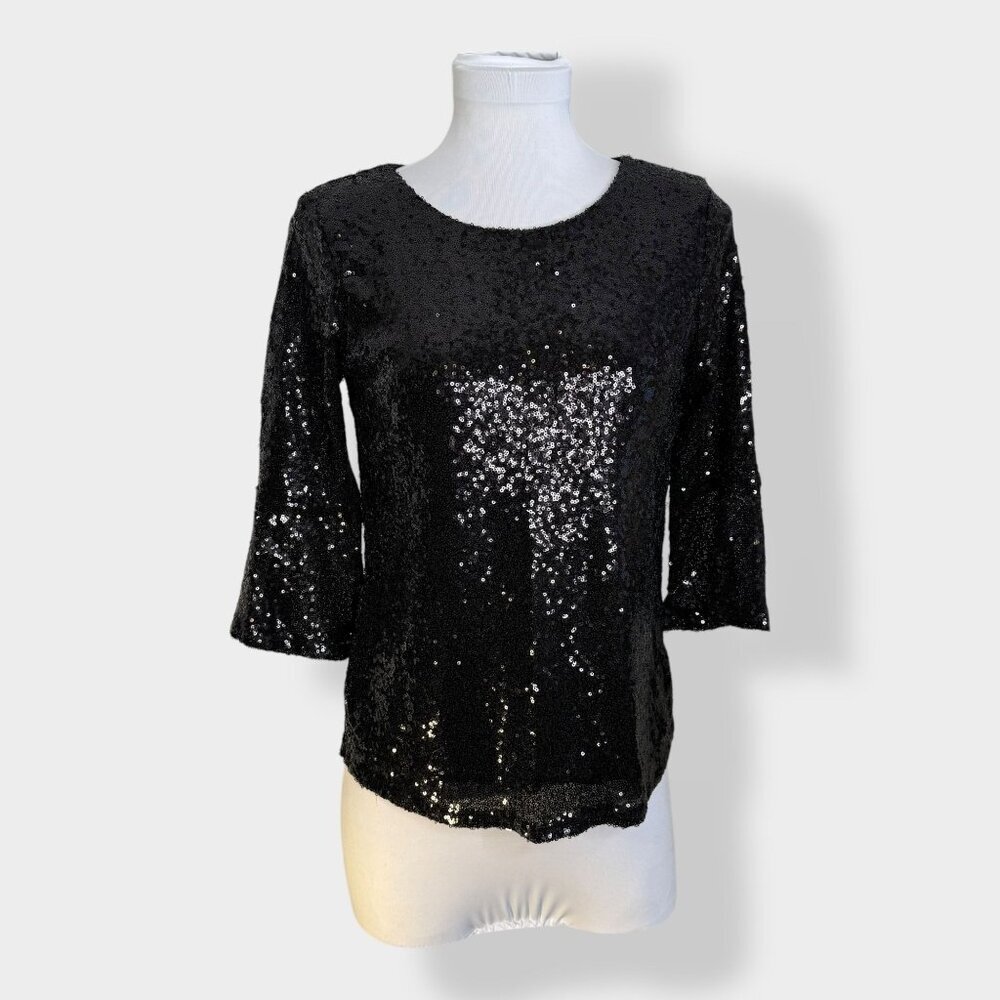 Gibson Black Sequined Blouse